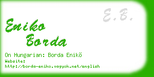 eniko borda business card